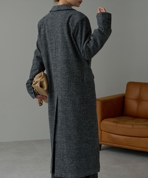 r.（アールドット）の「ツイード　チェスターコート（チェスターコート・レディース・オレンジ/ブラウン/ブラック・FREE）」の8枚目の写真