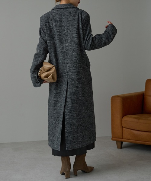 r.（アールドット）の「ツイード　チェスターコート（チェスターコート・レディース・オレンジ/ブラウン/ブラック・FREE）」の12枚目の写真