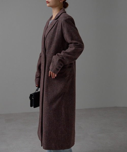 r.（アールドット）の「ツイード　チェスターコート（チェスターコート・レディース・オレンジ/ブラウン/ブラック・FREE）」の13枚目の写真