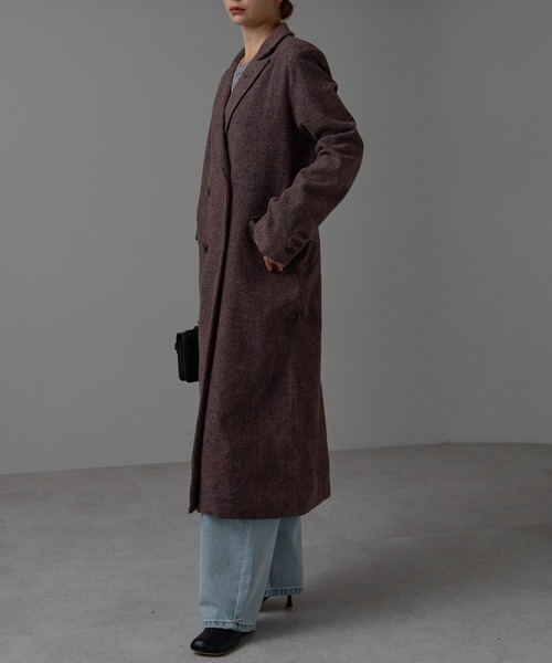 r.（アールドット）の「ツイード　チェスターコート（チェスターコート・レディース・オレンジ/ブラウン/ブラック・FREE）」の17枚目の写真