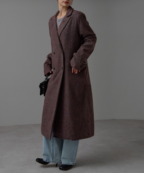 r.（アールドット）の「ツイード　チェスターコート（チェスターコート・レディース・オレンジ/ブラウン/ブラック・FREE）」の18枚目の写真