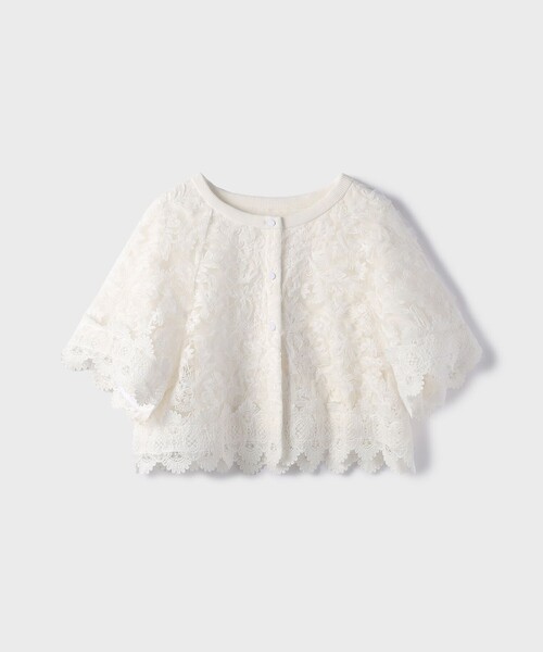 Diagram（ダイアグラム）の「フラワー刺繍ニットカーディガン（カーディガン/ボレロ・レディース・ブラック/ホワイト・36）」の12枚目の写真