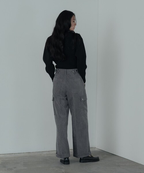 GALLEST（ギャレスト）の「コーデュロイカーゴパンツ（その他パンツ・レディース・グレー/ブルーグリーン/アイボリー/パープル・40/38/36）」の7枚目の写真