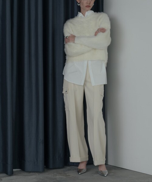 GALLEST（ギャレスト）の「コーデュロイカーゴパンツ（その他パンツ・レディース・グレー/ブルーグリーン/アイボリー/パープル・40/38/36）」の16枚目の写真