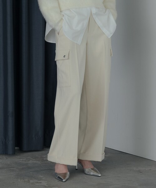 GALLEST（ギャレスト）の「コーデュロイカーゴパンツ（その他パンツ・レディース・グレー/ブルーグリーン/アイボリー/パープル・40/38/36）」の18枚目の写真