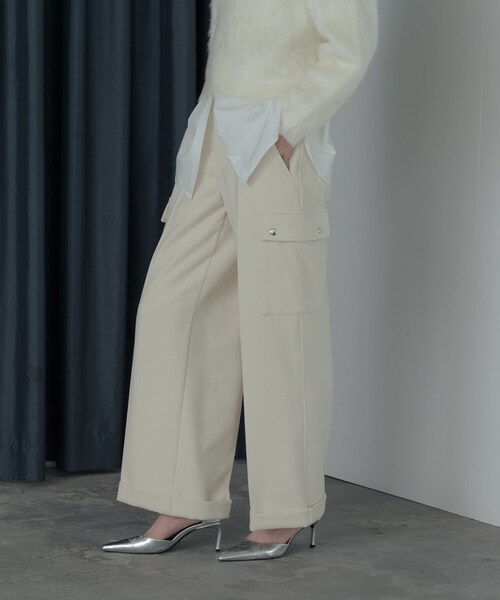 GALLEST（ギャレスト）の「コーデュロイカーゴパンツ（その他パンツ・レディース・グレー/ブルーグリーン/アイボリー/パープル・40/38/36）」の20枚目の写真