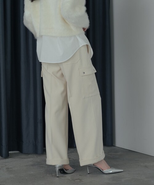 GALLEST（ギャレスト）の「コーデュロイカーゴパンツ（その他パンツ・レディース・グレー/ブルーグリーン/アイボリー/パープル・40/38/36）」の22枚目の写真