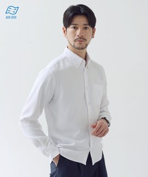 【防シワ】機能性ベーシックレギュラーサイズボタンダウン長袖シャツ