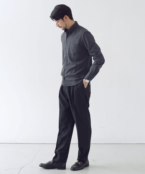 SPU(スプ)の「【防シワ】機能性ベーシックレギュラーサイズボタンダウン長袖シャツ(シャツ/ブラウス・メンズ・チャコール/ネイビー/ホワイト/グレー/サックスブルー/ブラック/ベージュ・S/M/L/XL)」の18枚目の写真