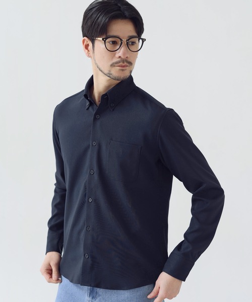 SPU(スプ)の「【防シワ】機能性ベーシックレギュラーサイズボタンダウン長袖シャツ(シャツ/ブラウス・メンズ・チャコール/ネイビー/ホワイト/グレー/サックスブルー/ブラック/ベージュ・S/M/L/XL)」の20枚目の写真