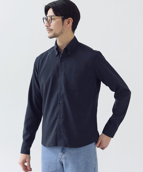 SPU(スプ)の「【防シワ】機能性ベーシックレギュラーサイズボタンダウン長袖シャツ(シャツ/ブラウス・メンズ・チャコール/ネイビー/ホワイト/グレー/サックスブルー/ブラック/ベージュ・S/M/L/XL)」の22枚目の写真