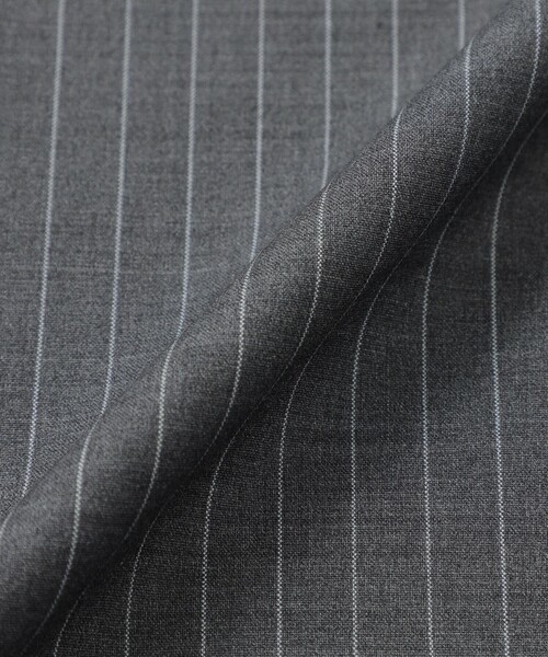 MACKINTOSH PHILOSOPHY（ﾏｯｷﾝﾄｯｼｭ ﾌｨﾛｿﾌｨｰ）の「GREY LABEL ウールストライプイージーパンツ（その他パンツ・レディース・チャコールグレー/ネイビー・2/6）」の4枚目の写真