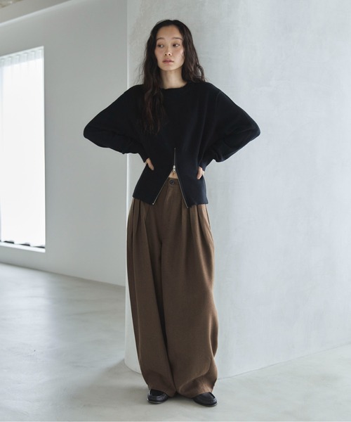 feepur(フェピュール)の「ヘリンボーンバルーンタックパンツ(その他パンツ・レディース・チャコールグレー/ブラウン・マルチサイズ)」の12枚目の写真