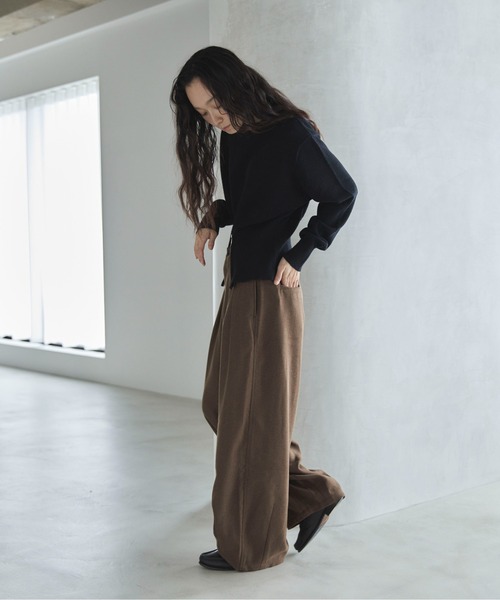 feepur(フェピュール)の「ヘリンボーンバルーンタックパンツ(その他パンツ・レディース・チャコールグレー/ブラウン・マルチサイズ)」の6枚目の写真