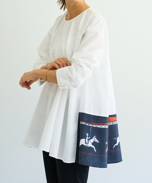 BEARDSLEY（ビアズリー）の「メリーゴーランドフレアーブラウス（シャツ/ブラウス・レディース・ホワイト・FREE）」の4枚目の写真