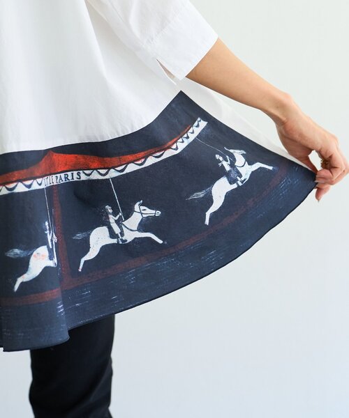 BEARDSLEY（ビアズリー）の「メリーゴーランドフレアーブラウス（シャツ/ブラウス・レディース・ホワイト・FREE）」の9枚目の写真