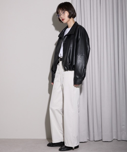 セール】2WAYフェイクレザージャケット（ブルゾン）｜leimn（レイムン