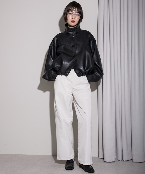 abeundmor 2way フェイクレザーブルゾン しゅなたん abeundmor 2way フェイクレザーブルゾン しゅなたん abeundmor 2way