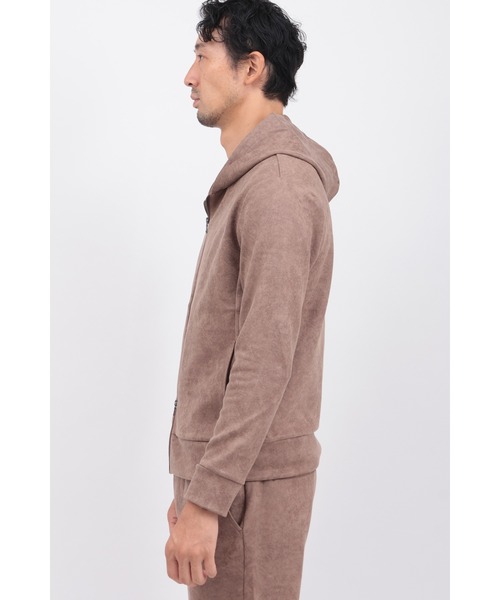 HIGH STREET(ハイストリート)の「フェイクスエードプリントパーカー(パーカー・メンズ・ベージュ/チャコールグレー/ブラック・MEDIUM/LARGE/LL)」の8枚目の写真