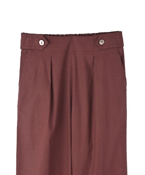 marjour（マージュール）の「STRETCH LINEN LIKE WIDE PANTS（その他パンツ・レディース・ブラウン・M）」の6枚目の写真