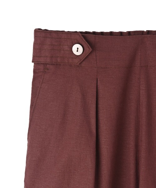 marjour（マージュール）の「STRETCH LINEN LIKE WIDE PANTS（その他パンツ・レディース・ブラウン・M）」の5枚目の写真