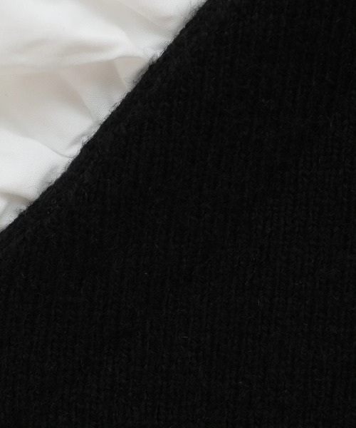 CLANE（クラネ）の「CLANE/クラネ/FRILL V NECK KNIT TOPS（ニット/セーター・レディース・グレー/ブラック/アイボリー・1）」の18枚目の写真