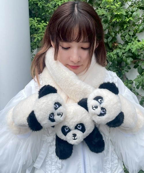 Candy Stripper（キャンディストリッパー）の「PEPE FUR ミトン（手袋・レディース・アイボリー・FREE）」の6枚目の写真