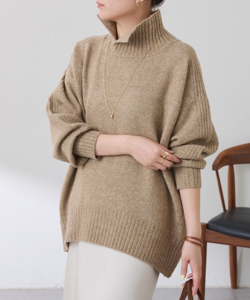 セール】スリットタートルニット（ニット/セーター）｜COLLAGE