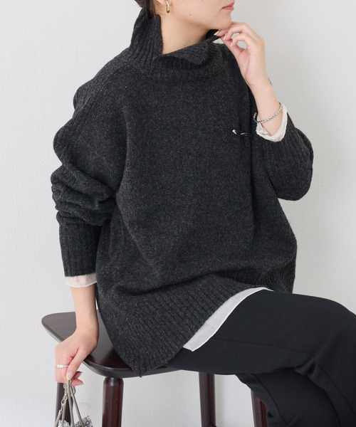 セール】スリットタートルニット（ニット/セーター）｜COLLAGE