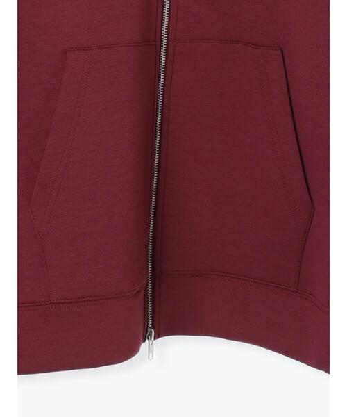 Samansa Mos2 blue（サマンサモスモスブルー）の「ダンボールフードジャケット（ノーカラージャケット・レディース・ブラック/ボルドー/キナリ・F）」の21枚目の写真