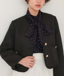 titivate（ティティベイト）の「ブレードツイードジャケット（ノーカラージャケット）」