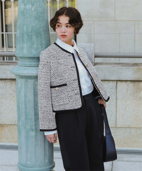 titivate（ティティベイト）の「ブレードツイードジャケット（ノー