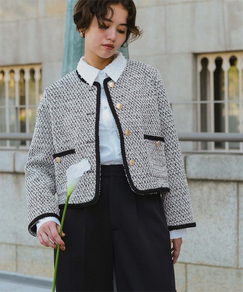 titivate（ティティベイト）の「ブレードツイードジャケット（ノー