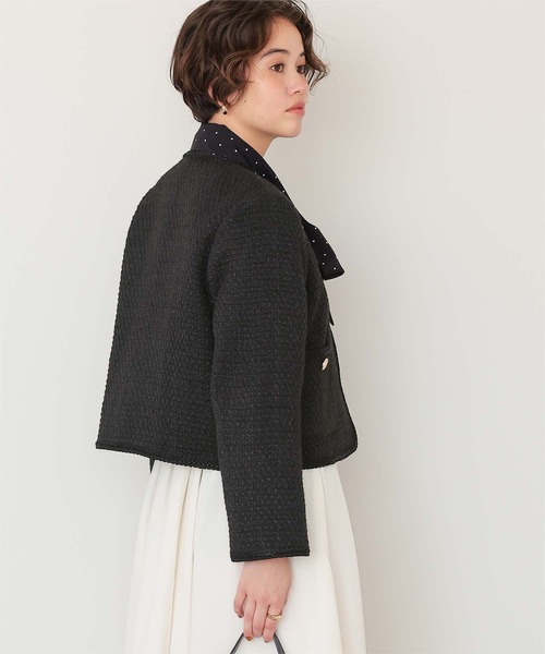 titivate（ティティベイト）の「ブレードツイードジャケット（ノーカラージャケット・レディース・オフホワイト/ブラック系その他/ブラック/ネイビー・L/M/S）」の12枚目の写真