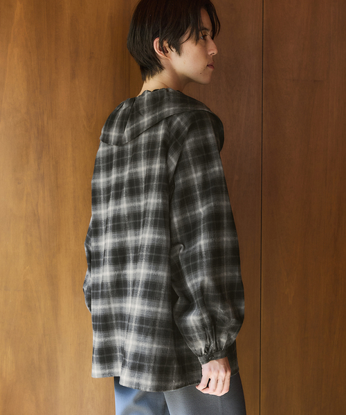 追加2》BLACK フリルチェックブラウス（シャツ/ブラウス）｜IENA