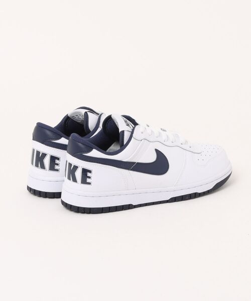 NIKE(ナイキ)の「NIKE ナイキ BIG NIKE LOW メンズスニーカー(ナイキビッグナイキロー)(スニーカー・メンズ・ホワイト×ネイビー・26.0cm/26.5cm/27.0cm/27.5cm/28.0cm/29.0cm/30.0cm/31cm/25.5cm/28.5cm)」の2枚目の写真