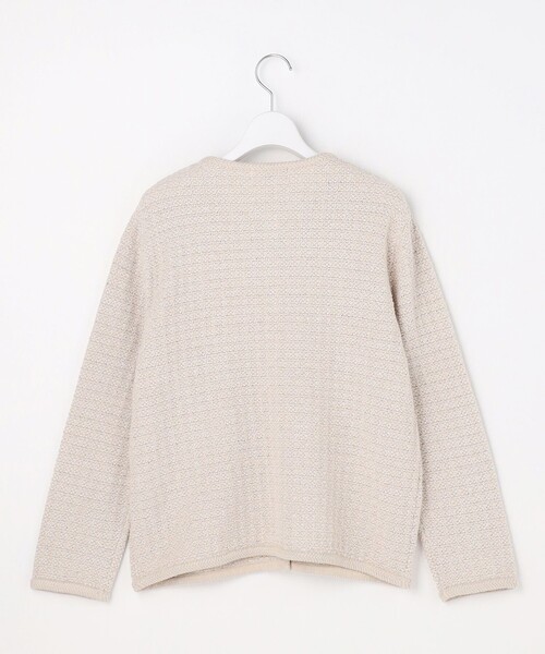 J.PRESS（ジェイプレス）の「NEW TWEED ニット ジャケット（ノーカラージャケット・レディース・ベージュ系5/ネイビー系/ライトグレー系5・T15/T13）」の13枚目の写真