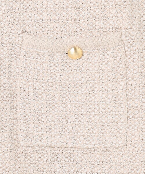 J.PRESS（ジェイプレス）の「NEW TWEED ニット ジャケット（ノーカラージャケット・レディース・ベージュ系5/ネイビー系/ライトグレー系5・T15/T13）」の17枚目の写真