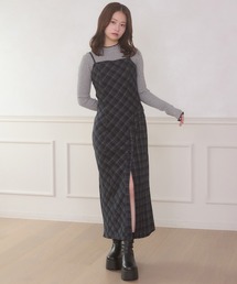front button slit camisole dress / フロントボタンスリットキャミワンピース