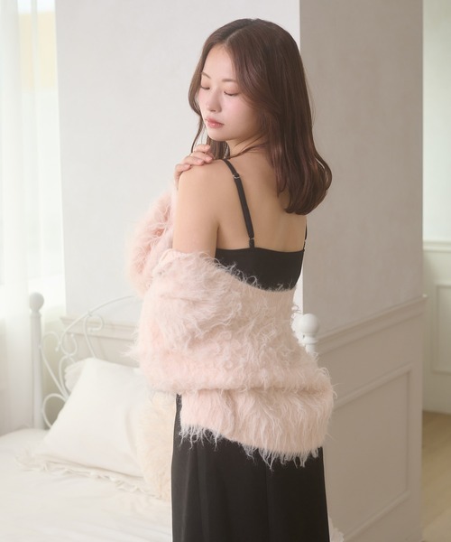 Ambre Neige(アンブルネージュ)の「front button slit camisole dress / フロントボタンスリットキャミワンピース(ワンピース・レディース・ブラック/ブラウン系その他/ネイビー・FREE)」の9枚目の写真