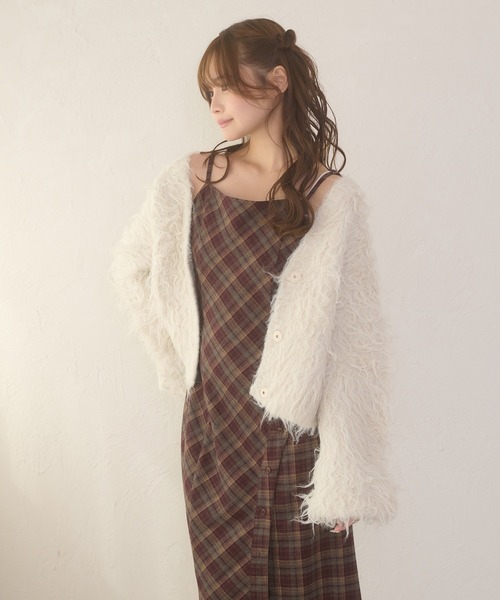 Ambre Neige(アンブルネージュ)の「front button slit camisole dress / フロントボタンスリットキャミワンピース(ワンピース・レディース・ブラック/ブラウン系その他/ネイビー・FREE)」の14枚目の写真