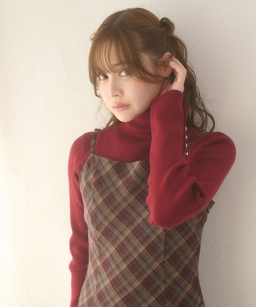 Ambre Neige(アンブルネージュ)の「front button slit camisole dress / フロントボタンスリットキャミワンピース(ワンピース・レディース・ブラック/ブラウン系その他/ネイビー・FREE)」の22枚目の写真