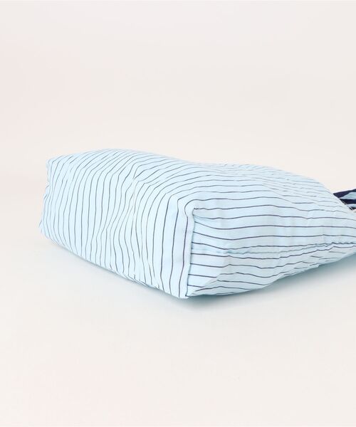 FOUND GOOD（ファウンドグッド）の「ストライプトラベルバッグ（エコバッグ/サブバッグ・レディース・グリーン/ピンク系/ブルー系・FREE）」の7枚目の写真