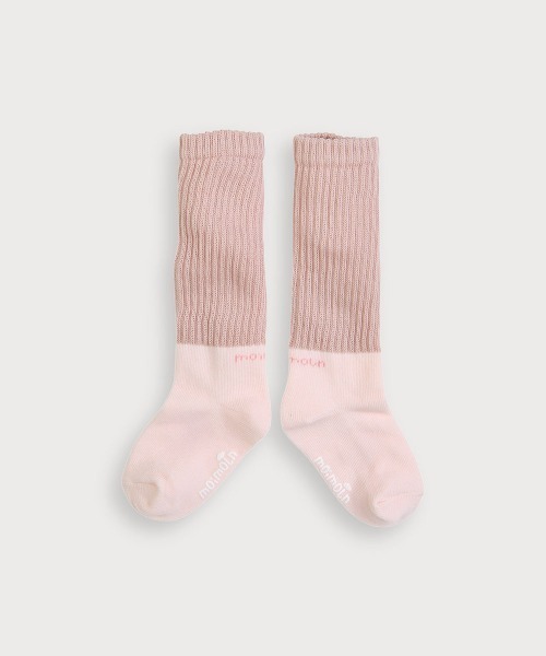 moimoln（モイモルン）の「ルーズウォーマーロングソックス・靴下（ソックス/靴下・キッズ・ベージュ/ライトピンク・10cm/14.0cm/16.0cm/12.0cm）」の2枚目の写真