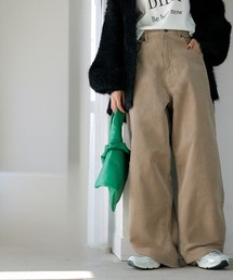 HUG.U（ハグユー）の「【選べる2丈】 洗練細コーデュロイワイドパンツ（その他パンツ）」