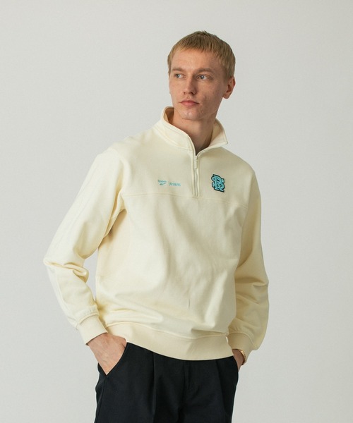 Reebok(リーボック)の「REEBOK x SILAS HALF ZIP SWEATSHIRT(スウェット・メンズ・ネイビー/オフホワイト/ブラック・M/XL/L)」の2枚目の写真