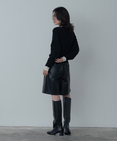 GALLEST（ギャレスト）の「2Wayドレープスリットニット（ニット/セーター・レディース・ブラック/オレンジ/ホワイト・38）」の6枚目の写真