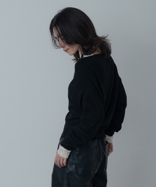 GALLEST（ギャレスト）の「2Wayドレープスリットニット（ニット/セーター・レディース・ブラック/オレンジ/ホワイト・38）」の9枚目の写真