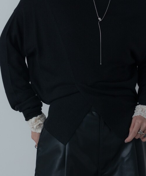 GALLEST（ギャレスト）の「2Wayドレープスリットニット（ニット/セーター・レディース・ブラック/オレンジ/ホワイト・38）」の10枚目の写真