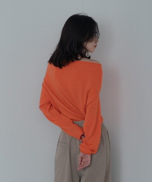 GALLEST（ギャレスト）の「2Wayドレープスリットニット（ニット/セーター・レディース・ブラック/オレンジ/ホワイト・38）」の16枚目の写真